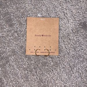 NWT brandy Melville gold hoop earrings